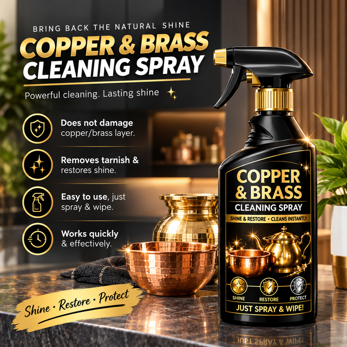 Copper & Brass Cleaning Spray (Pack of 2)